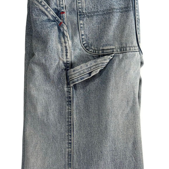 Vintage 90s GAP Girls Denim Overalls Size M Wide Leg Adjustable Straps - Picture 5 of 10